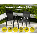 Gardeon 4PC Outdoor Dining Chairs Stackable Lounge Chair Patio Furniture Black-5