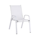 Gardeon 2PC Outdoor Dining Chairs Stackable Lounge Chair Patio Furniture White-3