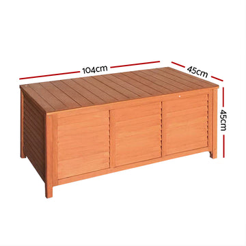 Gardeon Outdoor Storage Bench Box 210L Wooden Patio Furniture Garden Chair Seat - 0