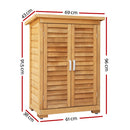 Gardeon Portable Wooden Garden Storage Cabinet-4