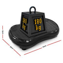 Everfit Vibration Machine Platform Vibrator Resistance Rope Home Fitness Black-2