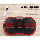 Everfit Vibration Machine Platform Resistance Rope Home Fitness Dark Red-4