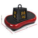 Everfit Vibration Machine Platform Resistance Rope Home Fitness Dark Red-2