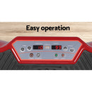 Everfit Vibration Machine Platform Resistance Rope Home Fitness Dark Red-5