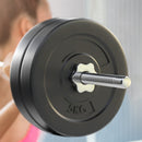 Everfit 28kg Barbell Set Weight Plates Bar Lifting Bench 168cm-4