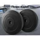 Everfit Weight Plates Standard 2X 5kg Barbell Plate Weight Lifting-4