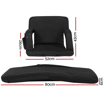 Artiss Lounge Sofa Bed With Armrest Heated Floor Recliner Futon Couch Folding Chair Cushion - 0