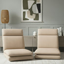 Artiss 2XFloor Chair Sofa Linen Beige-7