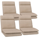 Artiss 4XFloor Chair Sofa Linen Beige-1