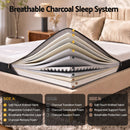 Giselle 18cm King Memory Foam Mattress Dual Feel Reversible Charcoal Foam-4