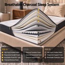 Giselle 18cm Single Memory Foam Mattress Dual Feel Reversible Charcoal Foam-4