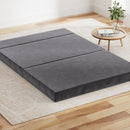Giselle Bedding Foldable Mattress Folding Foam Bed Mat Double Grey-8