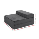 Giselle Bedding Foldable Mattress Folding Foam Bed Mat Single Grey-3
