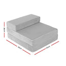 Giselle Bedding Foldable Mattress Folding Foam Bed Mat Light Grey-4