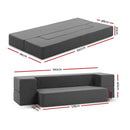 Giselle Bedding Foldable Mattress Folding Foam Sofa Bed Chair Grey-2
