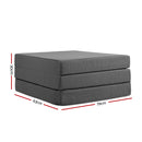 Giselle Bedding Foldable Mattress Folding Foam Bed Single Grey-3