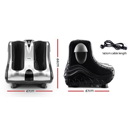 Livemor Foot Massager Massagers Shiatsu Electric Roller Ankle Calf Leg Kneading Silver - 0