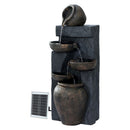 Gardeon Solar Water Feature Cascading Fountain 5 Tiered Bowl Bird Bath 99CM-6