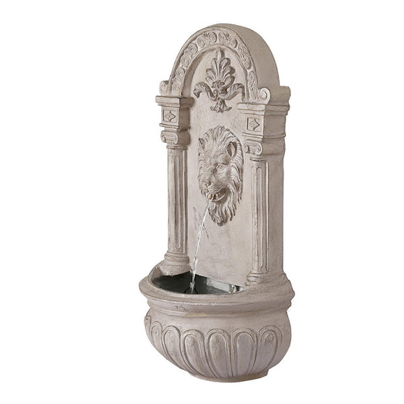 Gardeon Solar Fountain Water Feature Wall Mount Garden Fountains 77CM Beige