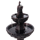 Gardeon Solar Water Feature Tier Fountain with Pump Kit Bird Bath 106CM Peacock-3