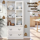 Artiss Buffet Sideboard 180cm Hutch Storage Cabinet Kitchen Drawer Door White-5
