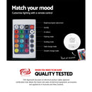 Artiss Bedside Table LED - HERES Black-5