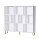 Artiss Bookshelf 3 Tiers 10 Cubes - CORA White-3