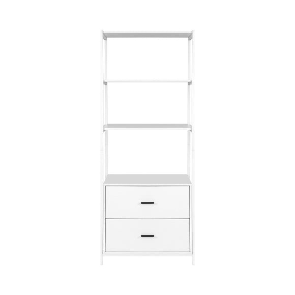 Artiss Bookshelf Display Shelf 2 Drawers 152CM White