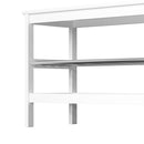Artiss Shoe Rack Cabinet Bamboo Bench 10 Paris White-3