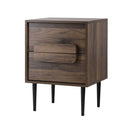 Artiss Bedside Table Nightstand 2 Drawers - Walnut-1
