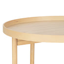 Artiss Coffee Table Side Table Round 70CM-3