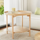 Artiss Coffee Table Side Table Round 70CM-7