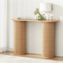 Artiss Console Table Oval 115CM Pine Blake-1