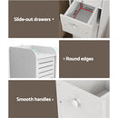Artiss Bathroom Toilet Storage Cabinet Laundry Tallboy Cupboard Slim Corner-8