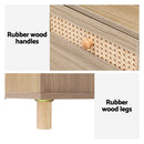 Artiss Dressing Table Set Stool LED Mirror Pine-8