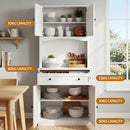 Artiss Buffet Sideboard Hutch Cabinet - BEINI White-6
