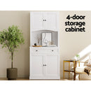 Artiss Buffet Sideboard Cabinet Cupboard Pantry Storage Shelves Hutch White-5