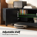 Artiss TV Unit Entertainment Unit Storage Cabinet 180cm Black-6