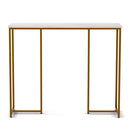 Artiss Console Table Marble Effect White&Gold-3