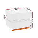 Artiss Smart Bedside Table LED Wireless Charging Ada-2