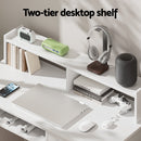 Artiss Computer Desk Shelf Drawer Cabinet White 100CM-4