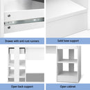 Artiss Computer Desk Shelf Drawer Cabinet White 100CM-6