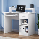 Artiss Computer Desk Shelf Drawer Cabinet White 100CM-8