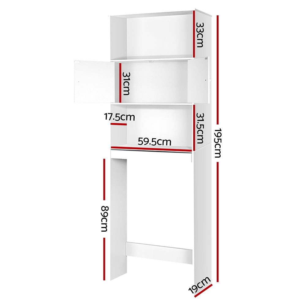 Artiss Bathroom Storage Cabinet - White - 0