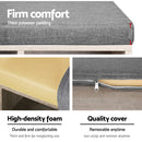 Artiss Shoe Rack Cabinet Shoe Bench Fabric Seat Pine BOA-4