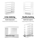 Artiss Shoe Rack Cabinet 30 Pairs 6-Tier Shelf White-8
