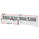 Artiss TV Stand Entertainment Unit with Drawers - White-4
