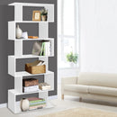 Artiss Bookshelf 6 Tiers - RIVA White-1