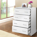 Artiss 4 Chest of Drawers - ANDES White-1