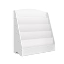 Keezi 5 Tiers Kids Bookshelf Magazine Shelf Organiser Bookcase Display Rack White-3